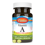 Carlson Vitamina A 10000 UI probada en laboratorio para potencia y calidad.