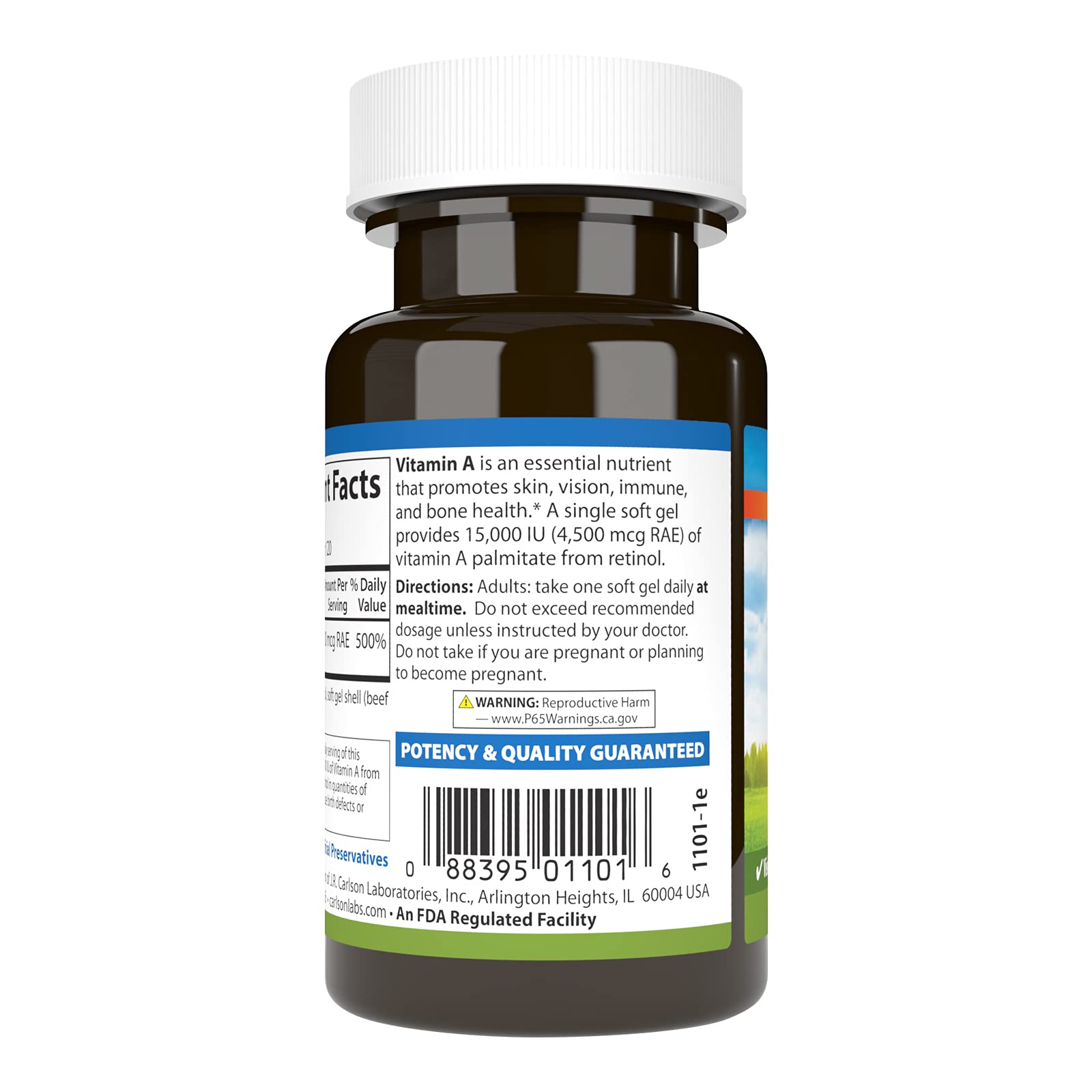 Carlson Vitamina A Palmitato - cápsula para ajustar la vista ante cambios de luz.
