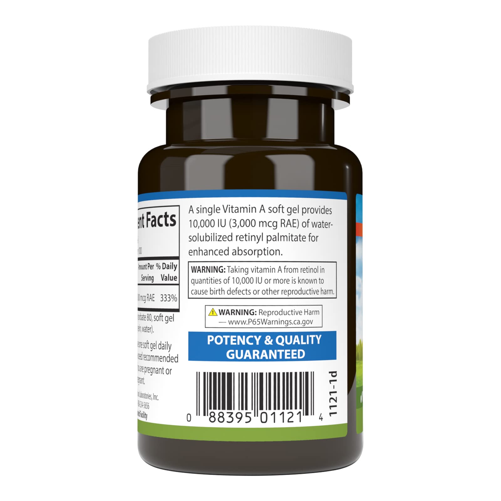Carlson Vitamina A Solubilizada: tapa y cápsulas suaves para ingesta conveniente