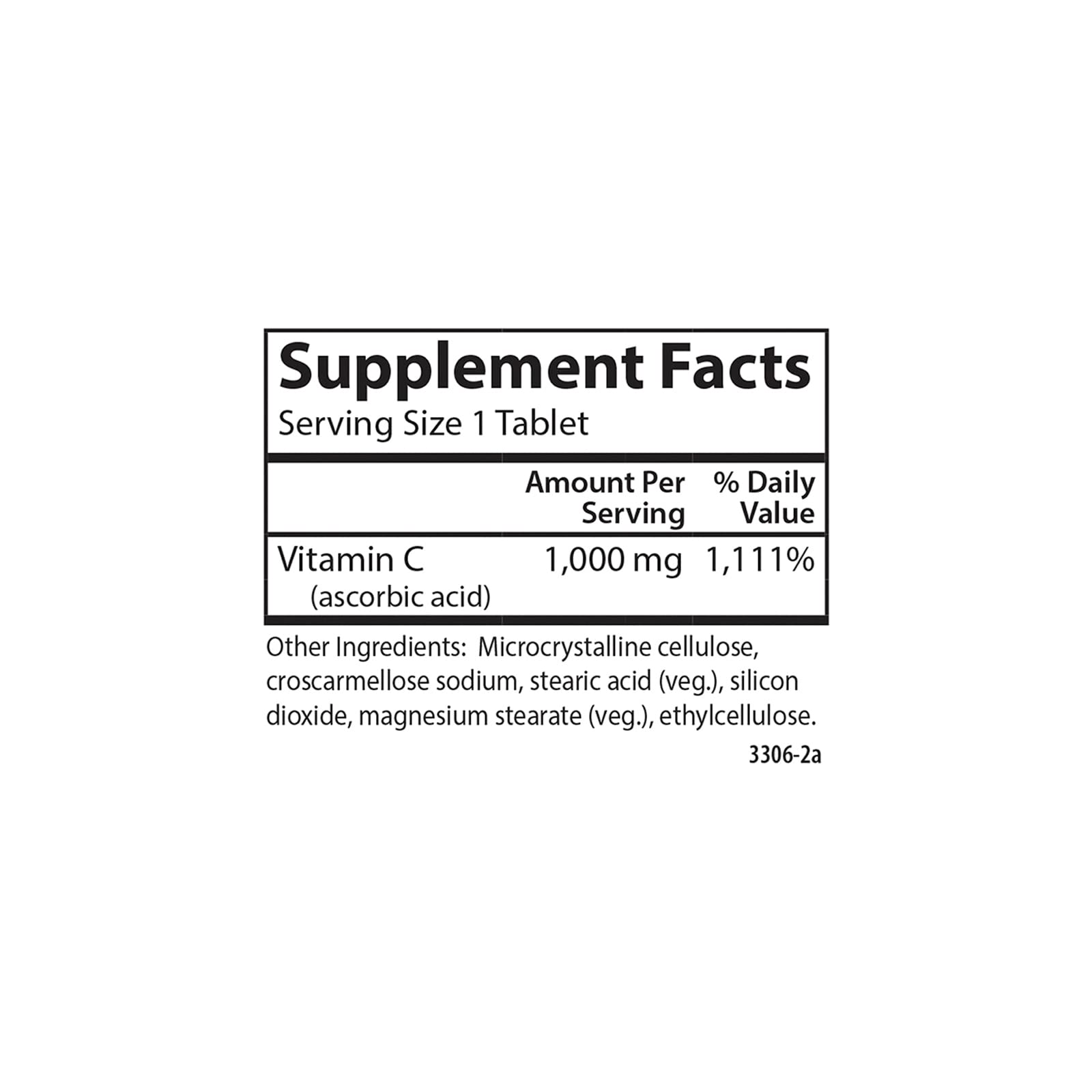 Carlson Vitamina C 1000 mg primer plano tableta: apoyo a la síntesis de colágeno.