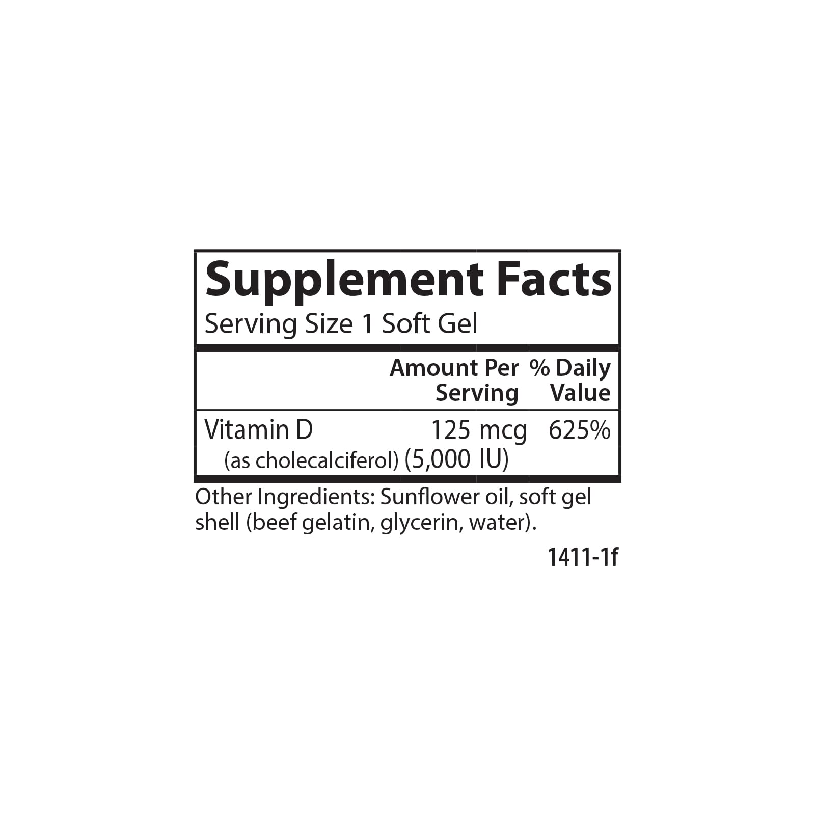 Carlson Vitamina D3 5000 UI – empaque completo