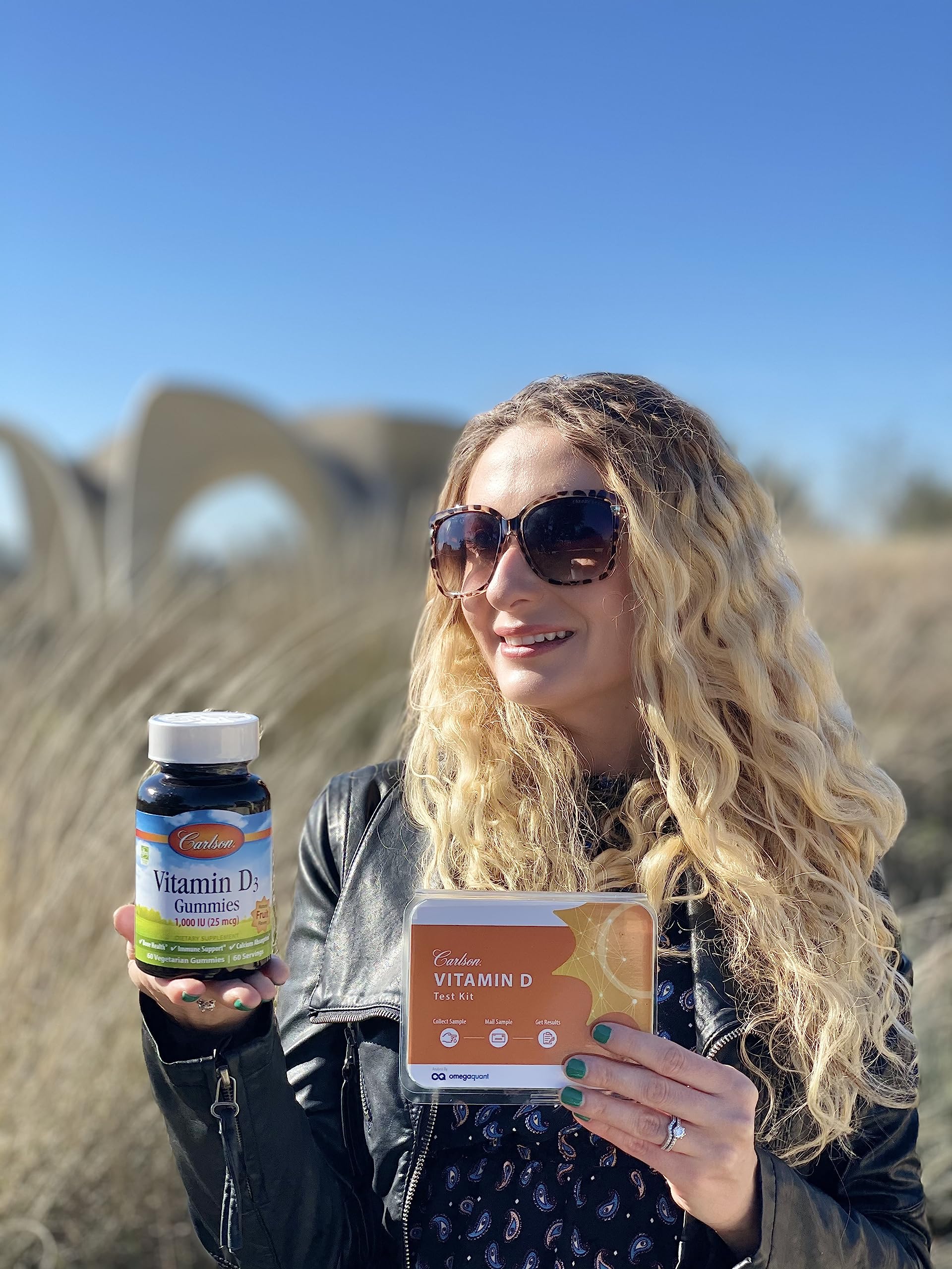Carlson gomitas sabor fresa, presentación en frasco para tomar dosis diarias.