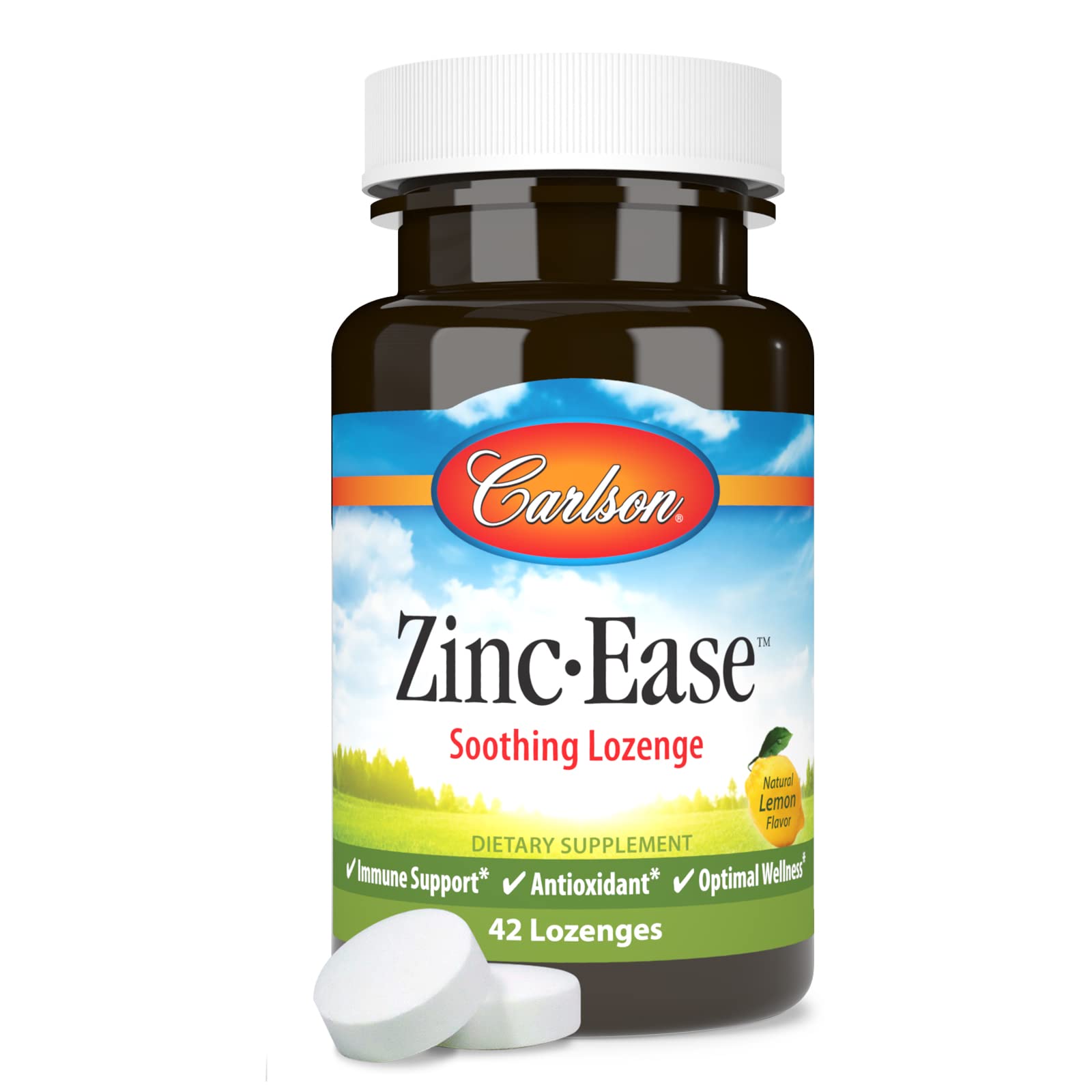 Carlson Zinc-Ease: pastillas en boca con sabor a limón para experiencia agradable
