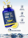Carlyle Aceite de Pescado 3000mg, símbolo libre de gluten.