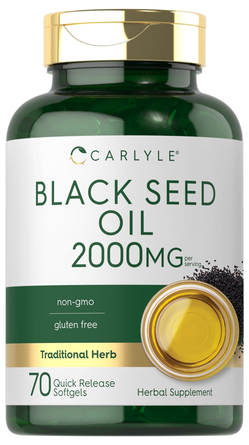 Carlyle Aceite de Semilla Negra en cápsulas de 2000 mg para uso diario