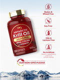 Cápsulas de Carlyle Aceite de Krill listas para consumo diario.