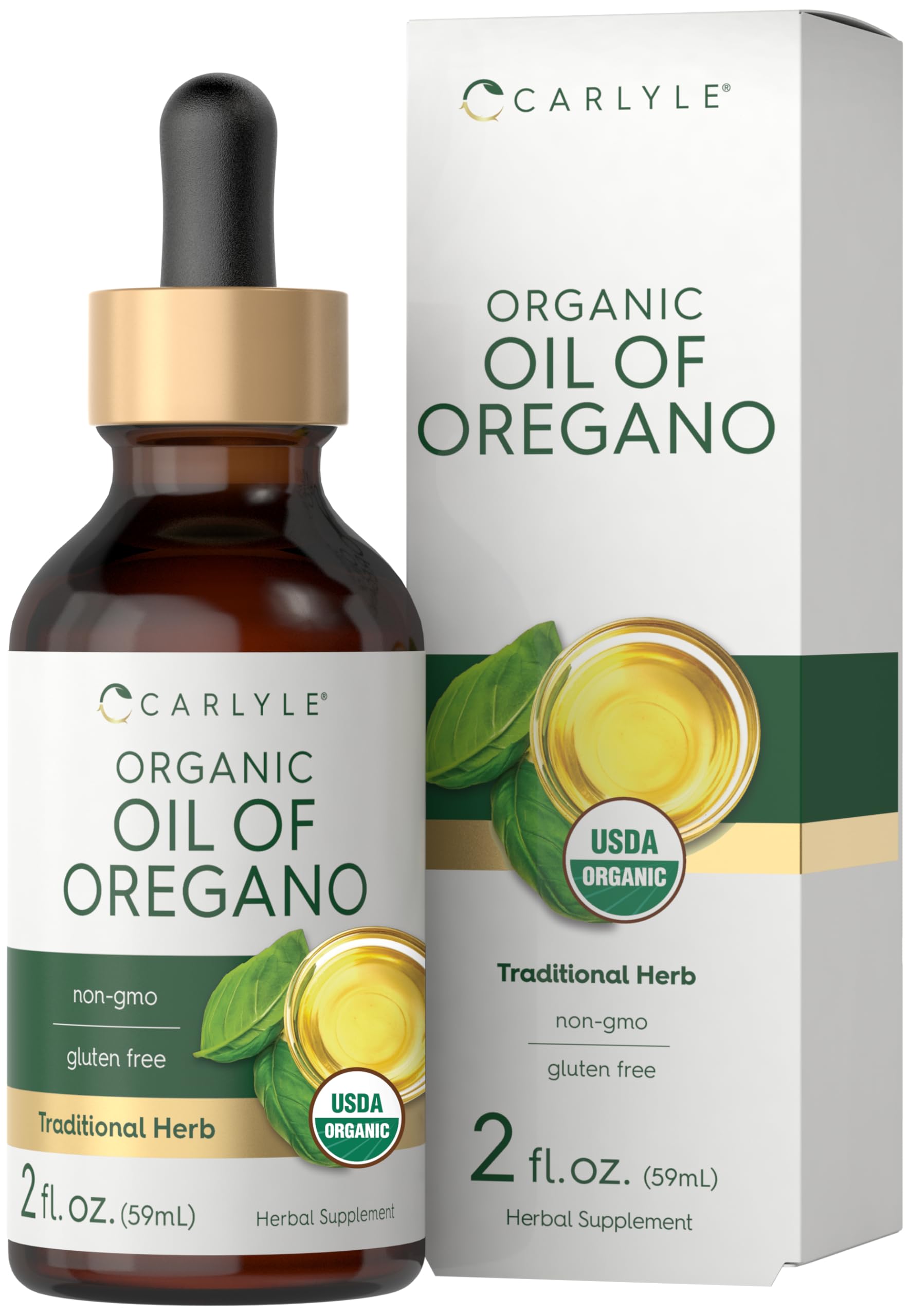 Carlyle Aceite de Orégano Orgánico en gotas para uso diario.