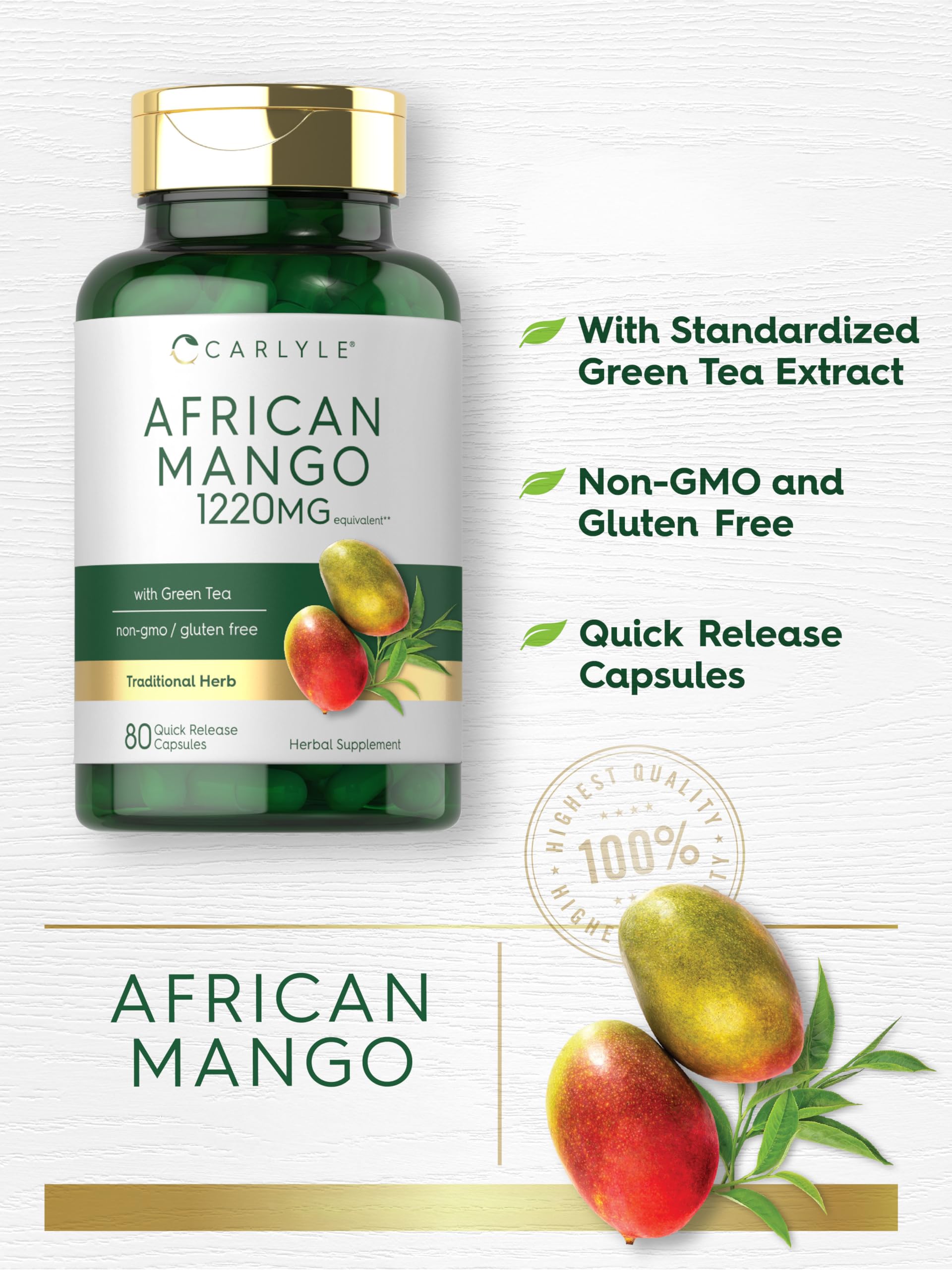 Tapa de la botella Carlyle African Mango: cierre seguro para transporte.