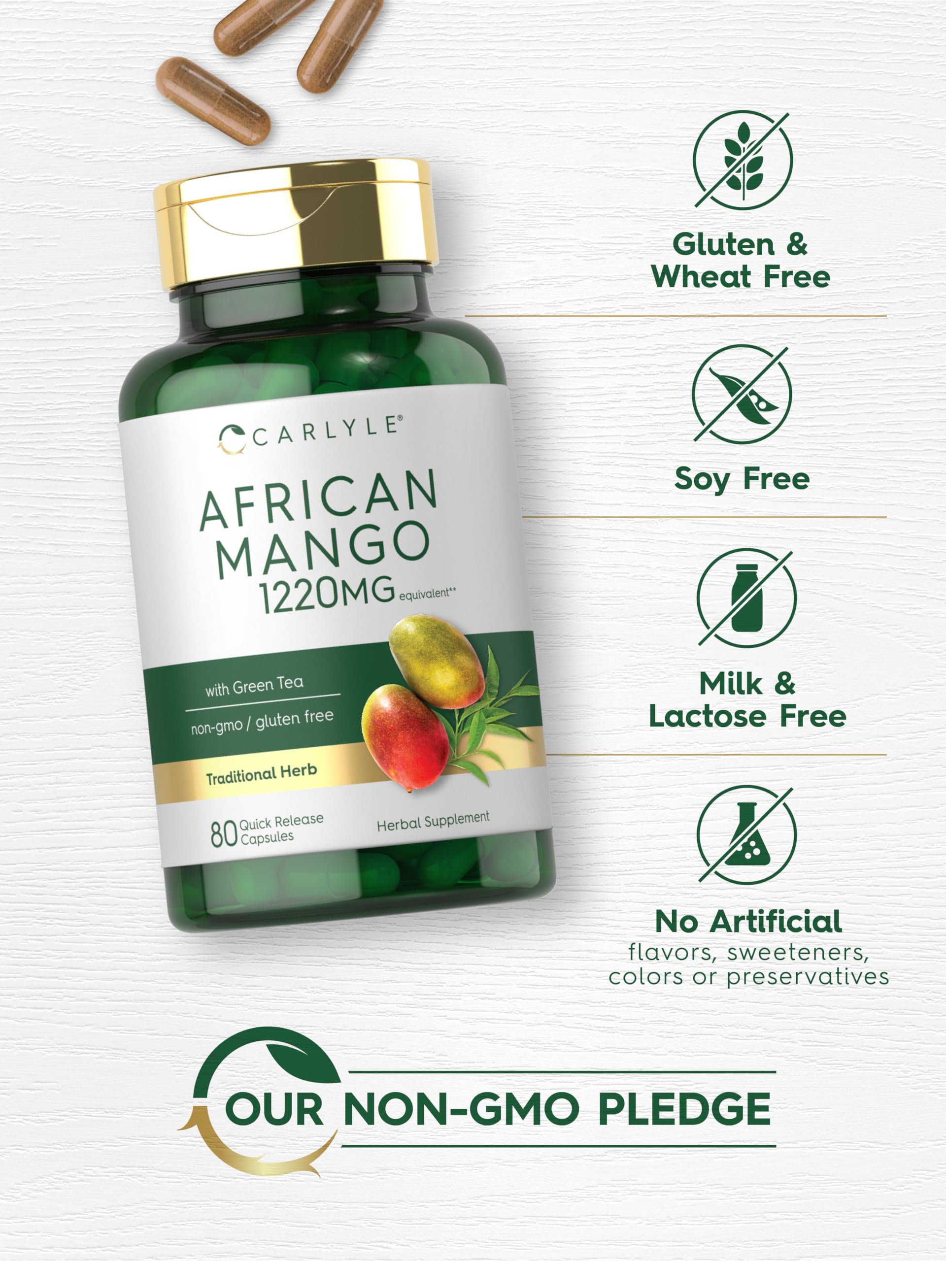 Etiqueta de Carlyle African Mango: información clara sobre la fórmula.