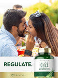 Carlyle Aloe Vera Cápsulas Blandas: presentación de 300 cápsulas para uso prolongado.