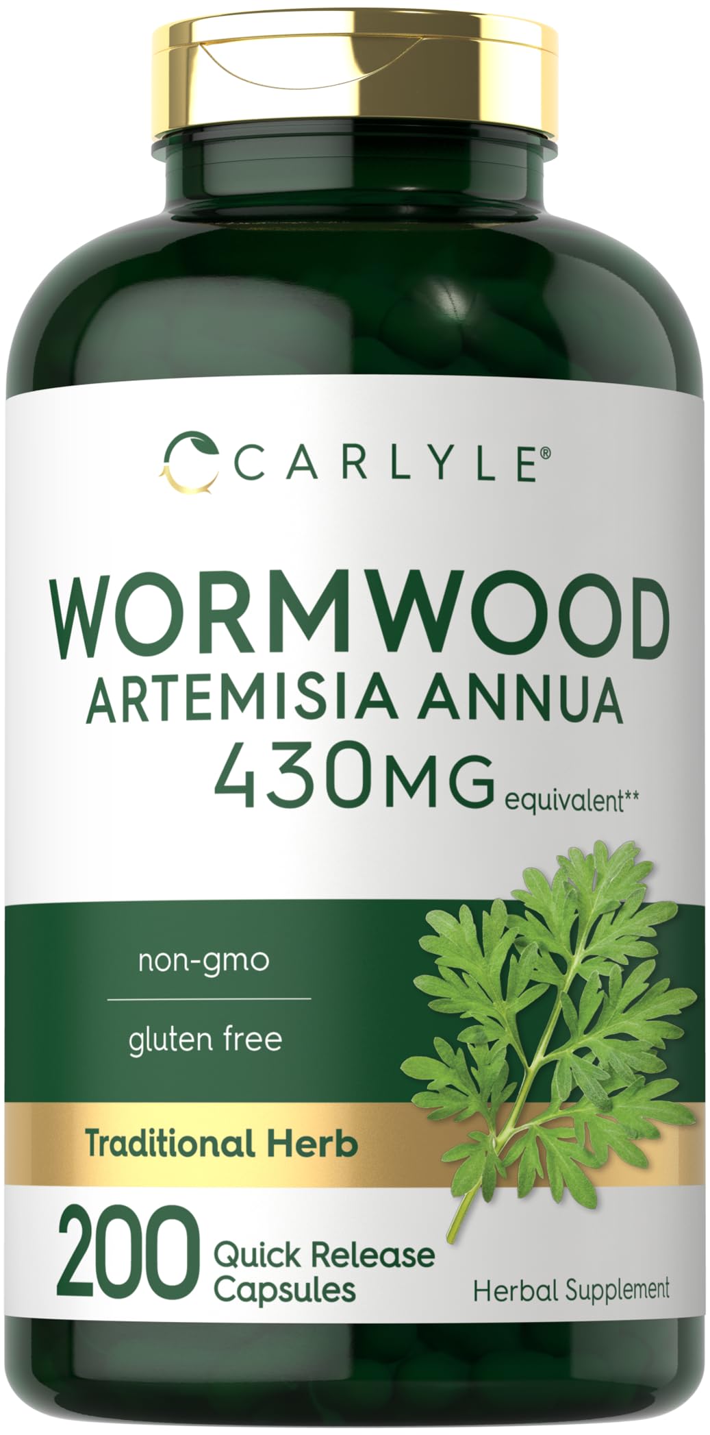 Carlyle Artemisa Annua cápsulas en frasco, ideal para uso diario.