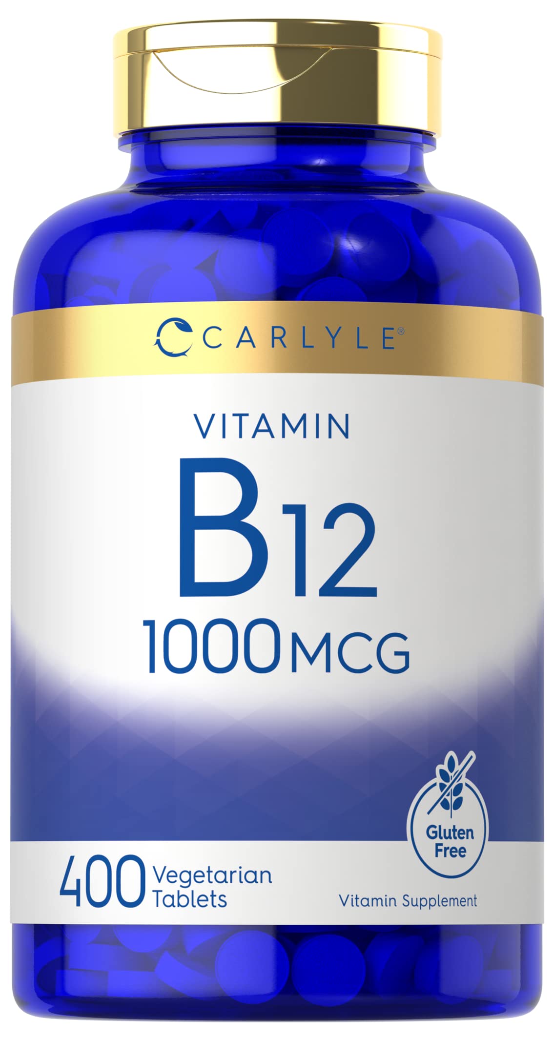 Carlyle B12 1000 mcg en botella, impulso diario de energía.