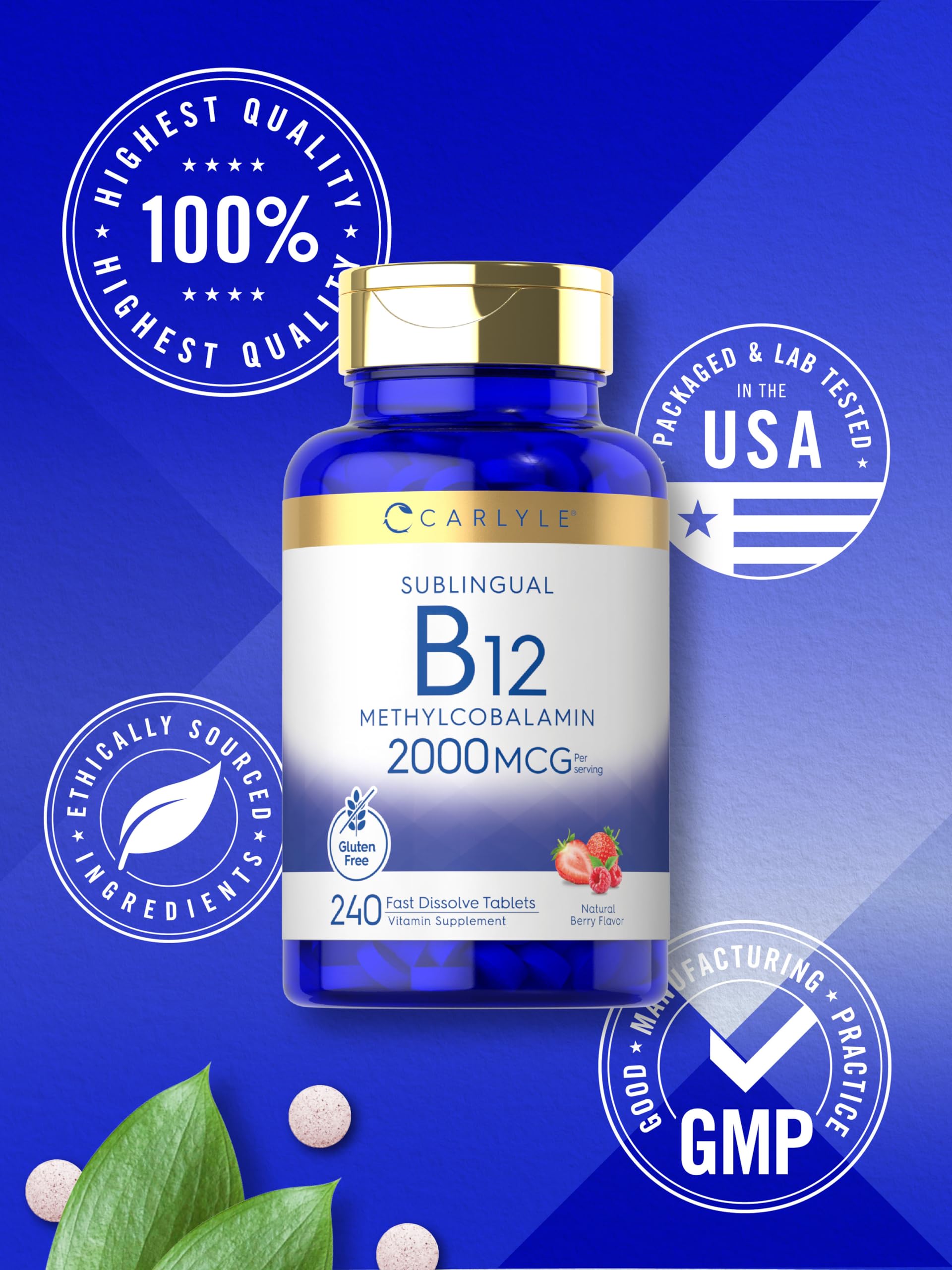 Carlyle B12 libre de gluten para sensibilidad alimentaria