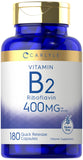 Botella Carlyle B2 400 mg, vista frontal, para uso diario sin gluten.