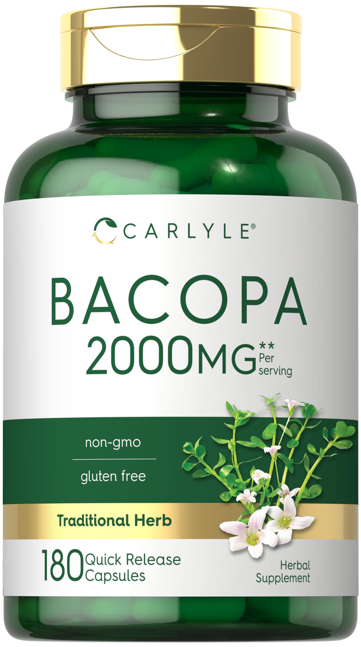 Carlyle Bacopa Monnieri cápsulas: enfoque diario y claridad mental.