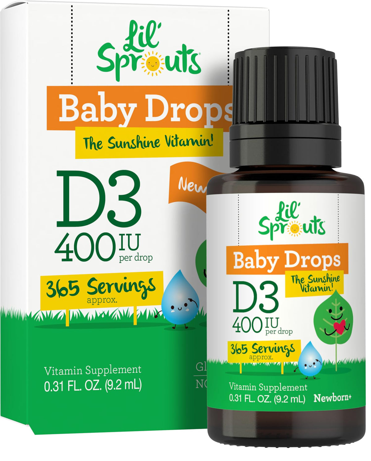 Carlyle D3 para bebés, gotas de 400 unidades internacionales, uso diario.