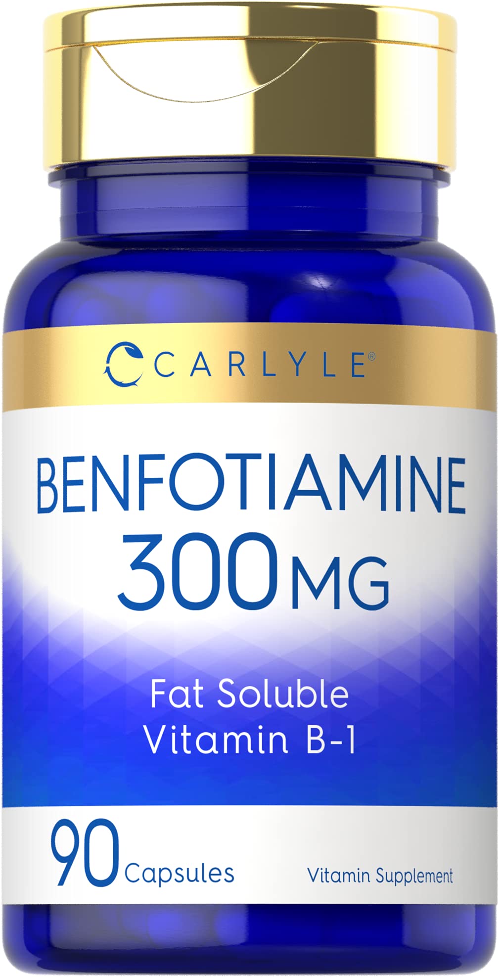 Carlyle Benfotiamina 300mg cápsula de liberación rápida para uso diario.