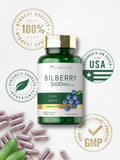 Detalle de ingredientes: bilberry de alta calidad y fórmula vegetariana.