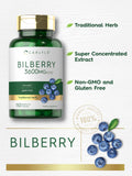 Etiqueta Carlyle Bilberry sin gluten para dietas sensibles.