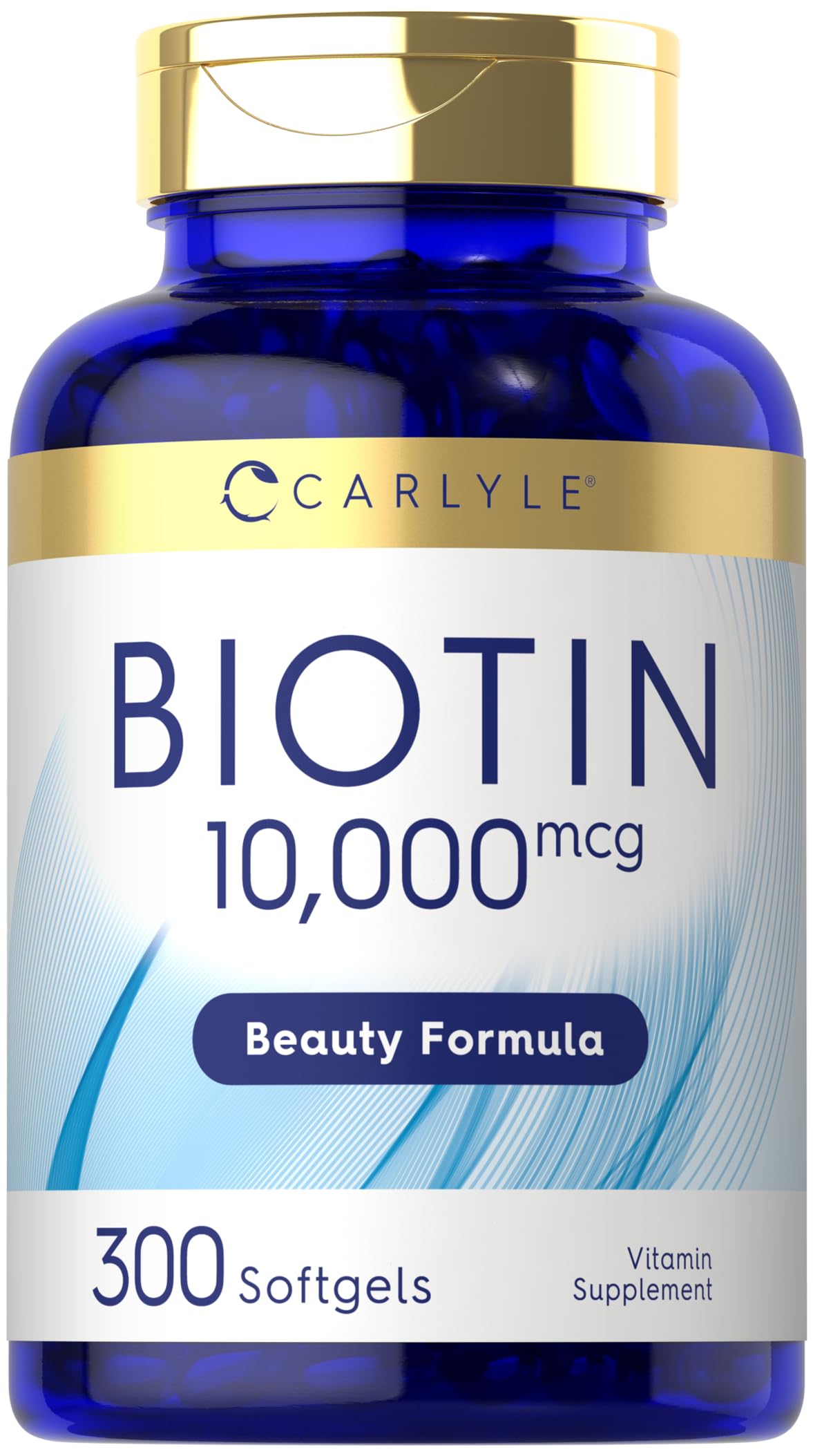 Carlyle Biotina 10000mcg cápsula blanda para cabello y uñas sanos.