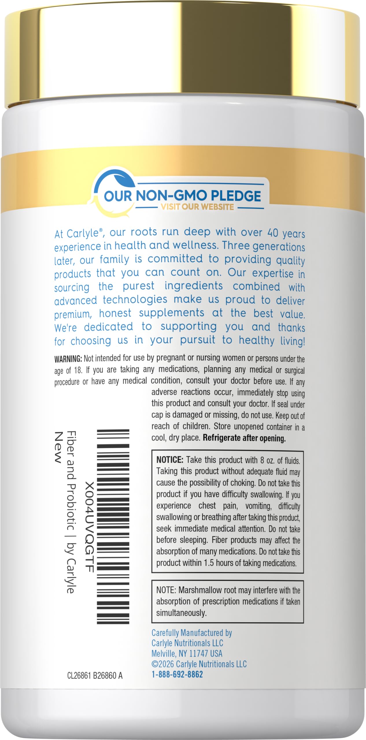 Carlyle botella-probioticos veganos: apoyo a la regularidad digestiva.