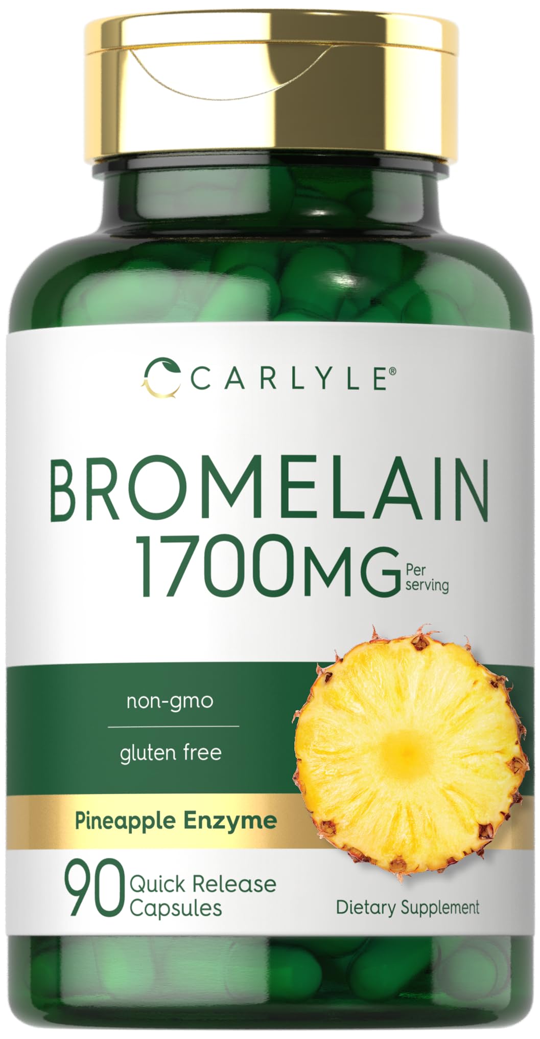 Carlyle Bromelain 1700 mg en botella: apoyo digestivo natural