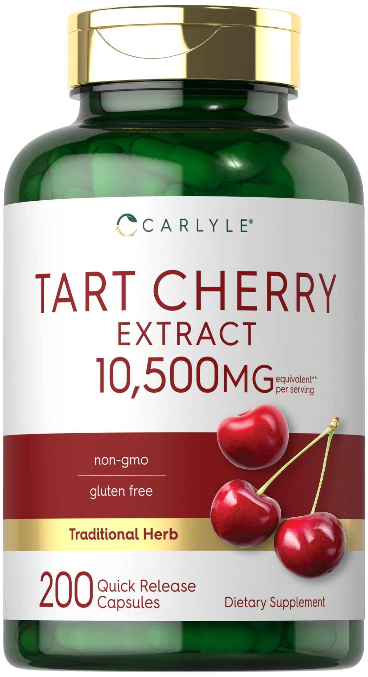 Carlyle Cápsulas de Cereza Agria en botella para consumo diario.