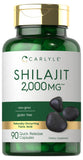 Carlyle Shilajit Cápsulas, envase principal, suplemento mineral natural para energía diaria