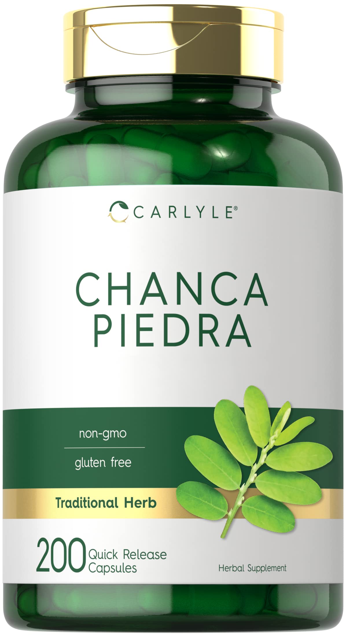 Carlyle Chanca Piedra suplemento en botella de 500 mg, facilidad para la rutina diaria