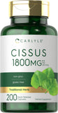 Carlyle Cissus Quadrangularis: botella frontal para uso diario y fácil dosificación.