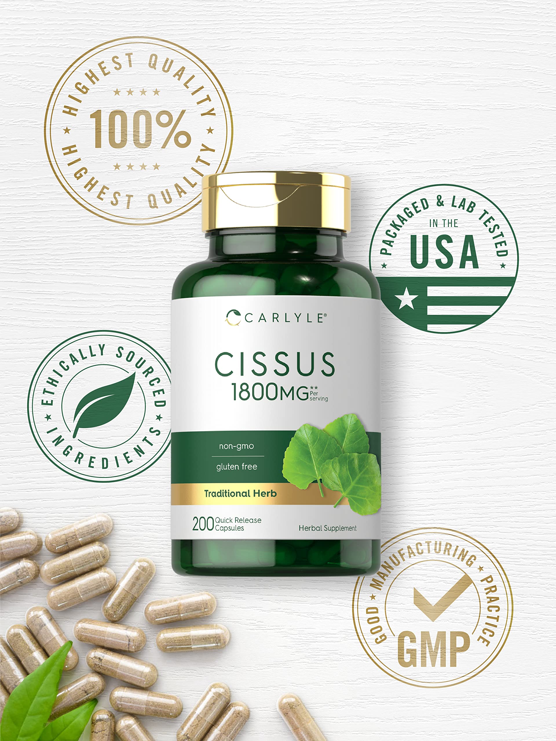 Carlyle Cissus Quadrangularis: cápsulas listas para tomar en tu rutina diaria.