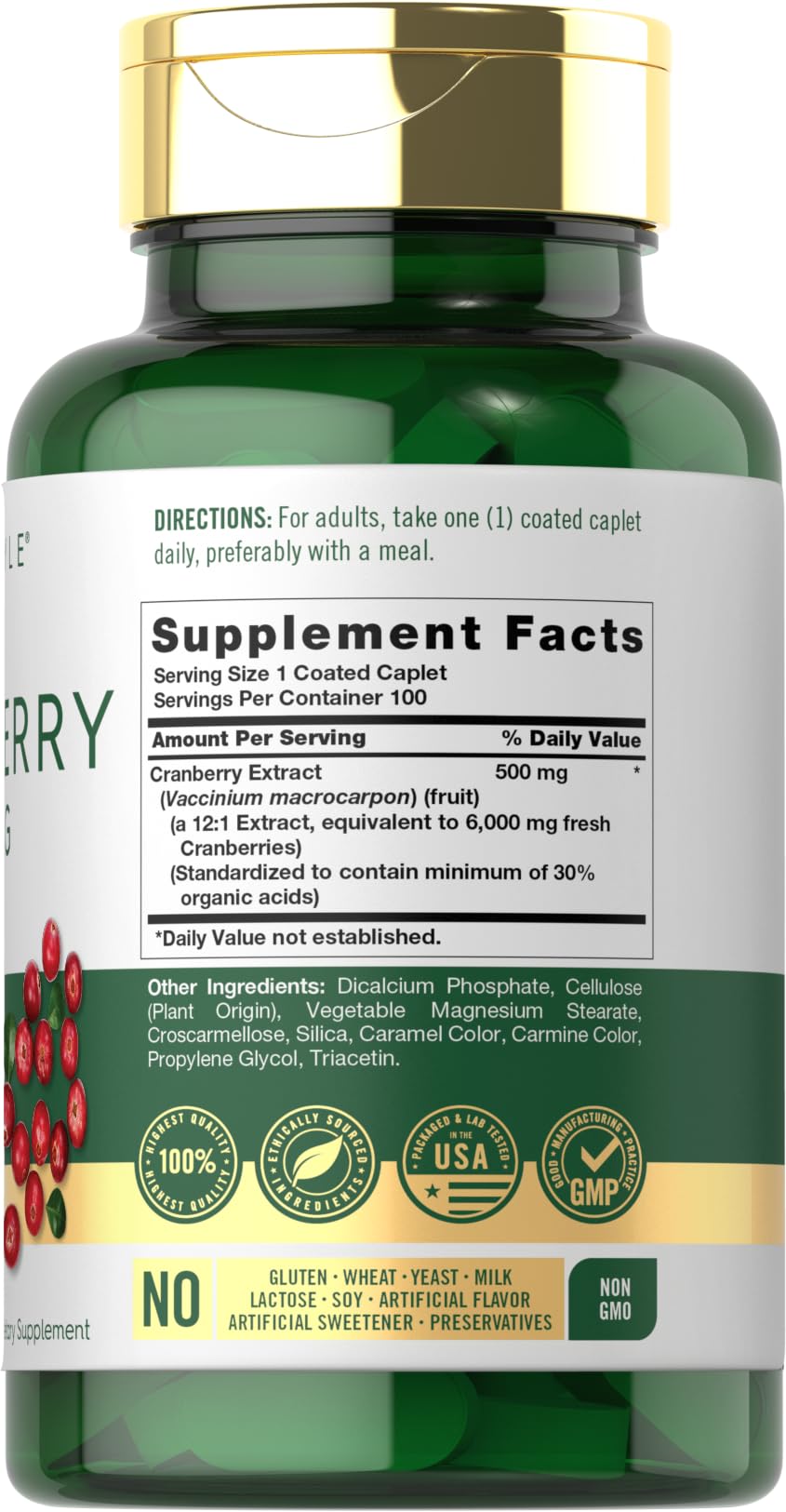 Carlyle Cranberry Etiqueta Frontal: lectura clara de ingredientes para decisiones conscientes