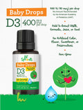 Envase Carlyle D3 para bebés, 9 ml, fácil de dosificar.