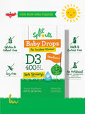 Vitamina D3 vegetariana de Carlyle para bebés, libre de transgénicos.
