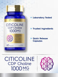 Etiqueta clara del producto Carlyle Citicolina para información confiable