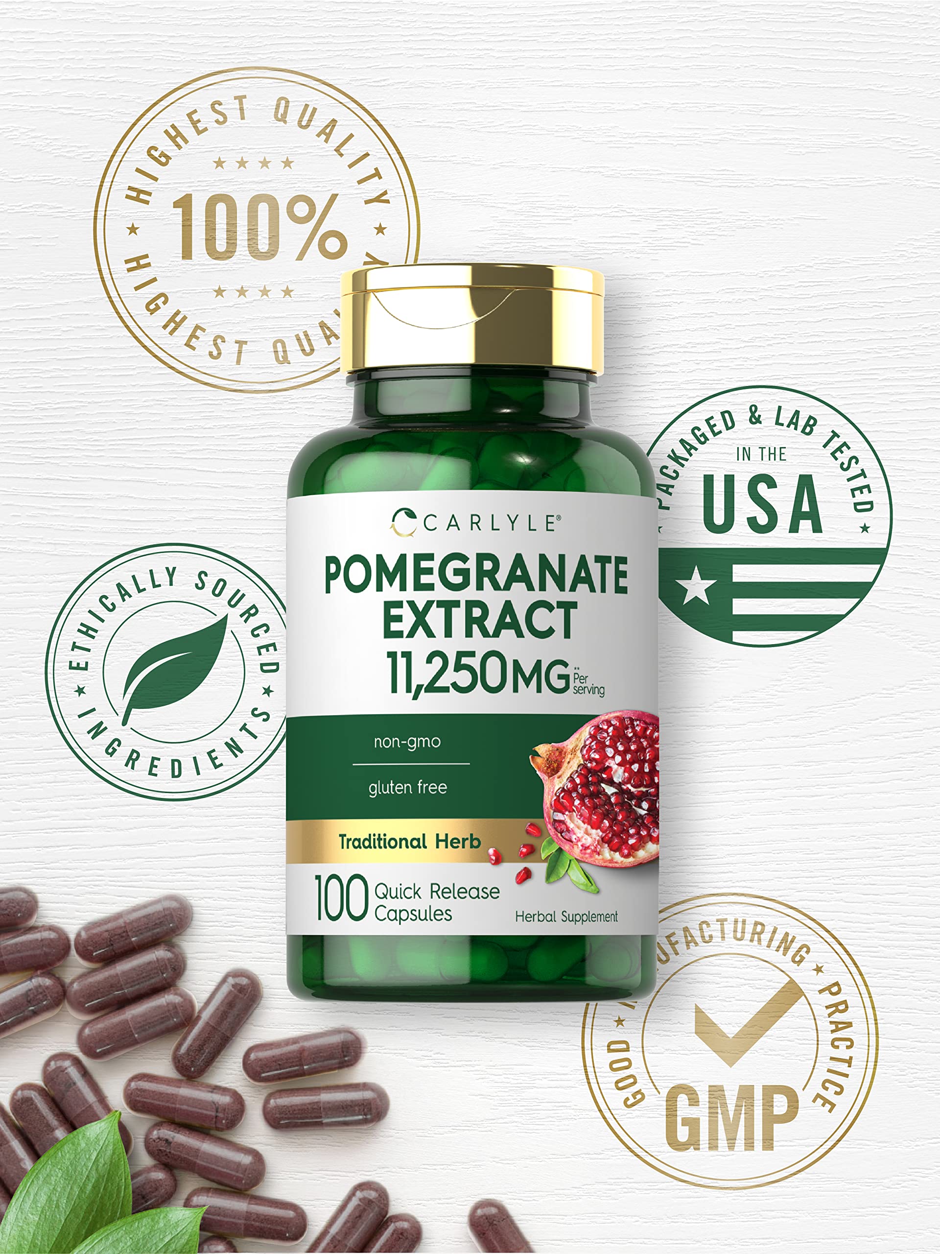 Ingredientes Carlyle Extracto de Granada: lista de componentes y origen natural.