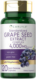 Carlyle Extracto de Semilla de Uva en botella, ideal para apoyar una rutina diaria de antioxidantes.