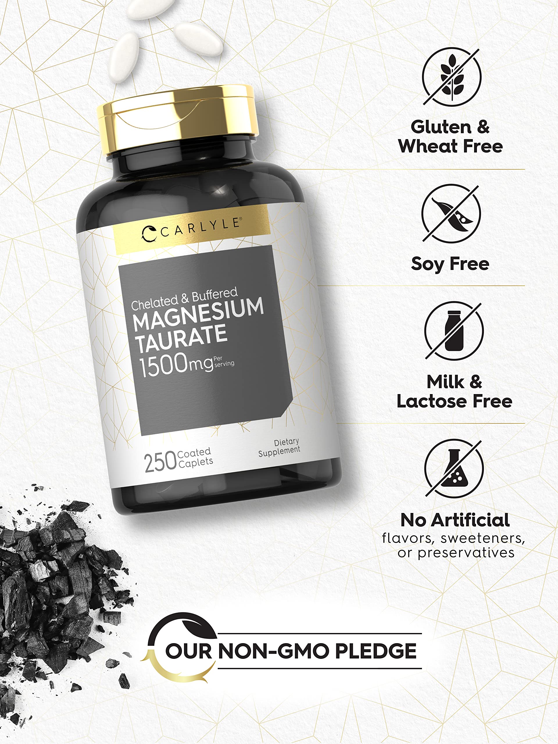 Etiqueta vegetariana y libre de gluten de Carlyle.