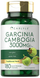 Carlyle Garcinia Cambogia Extract, botella visible, apoyo a un estilo de vida saludable.