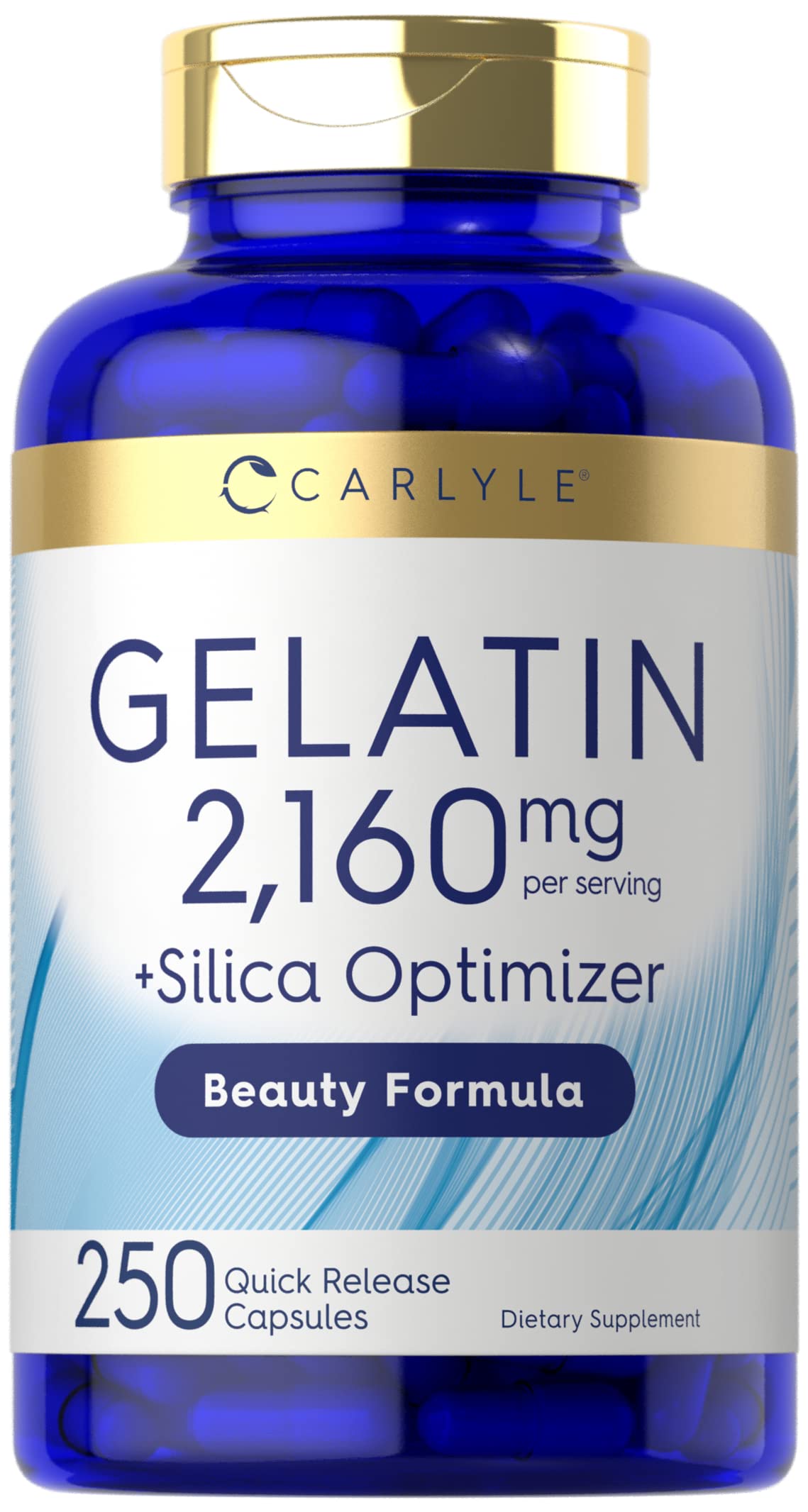 Carlyle cápsulas de gelatina en envase, presentado en 2160 mg para uso diario.