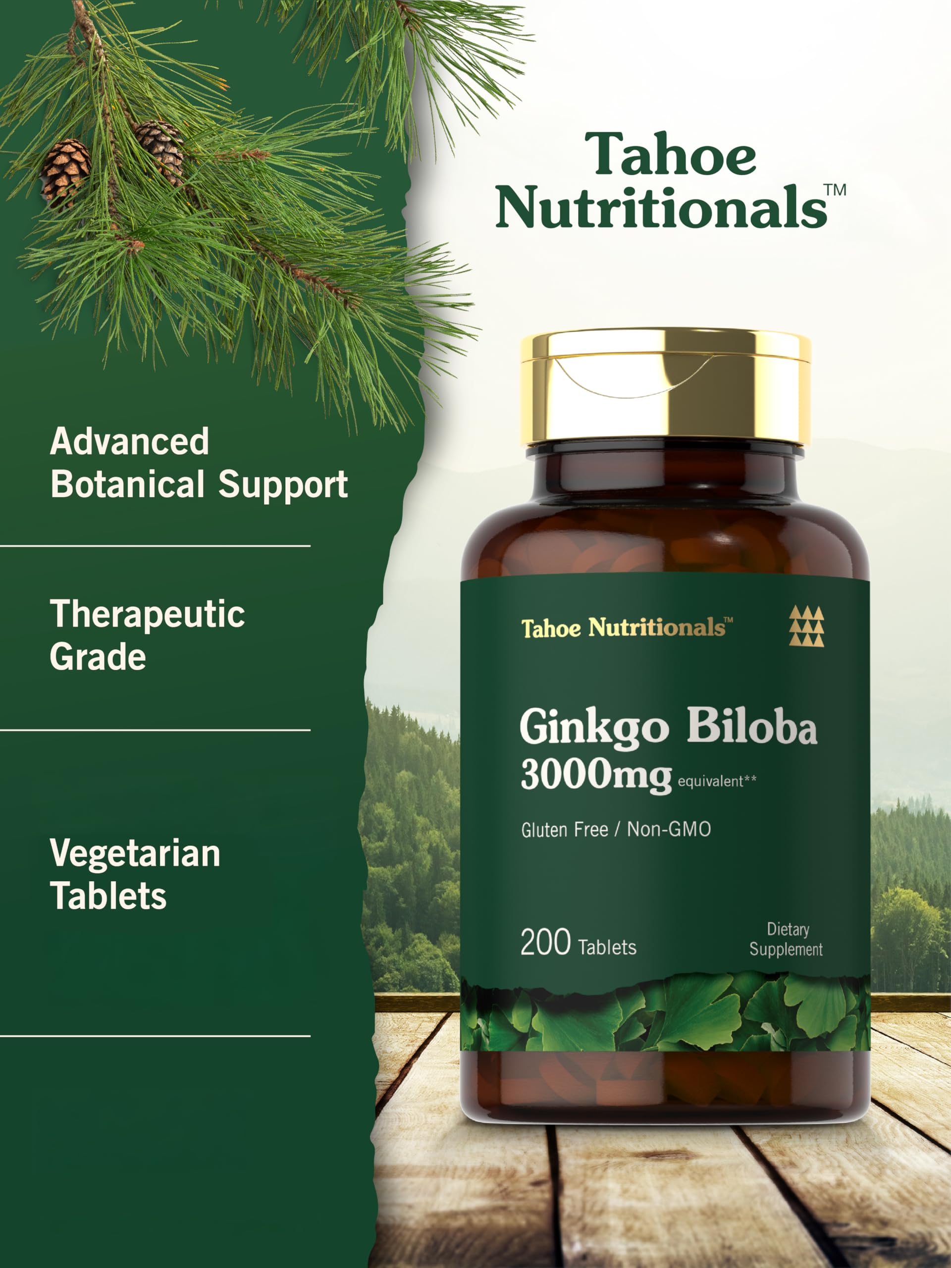 Frente del envase Carlyle Ginkgo Biloba con marca y detalles