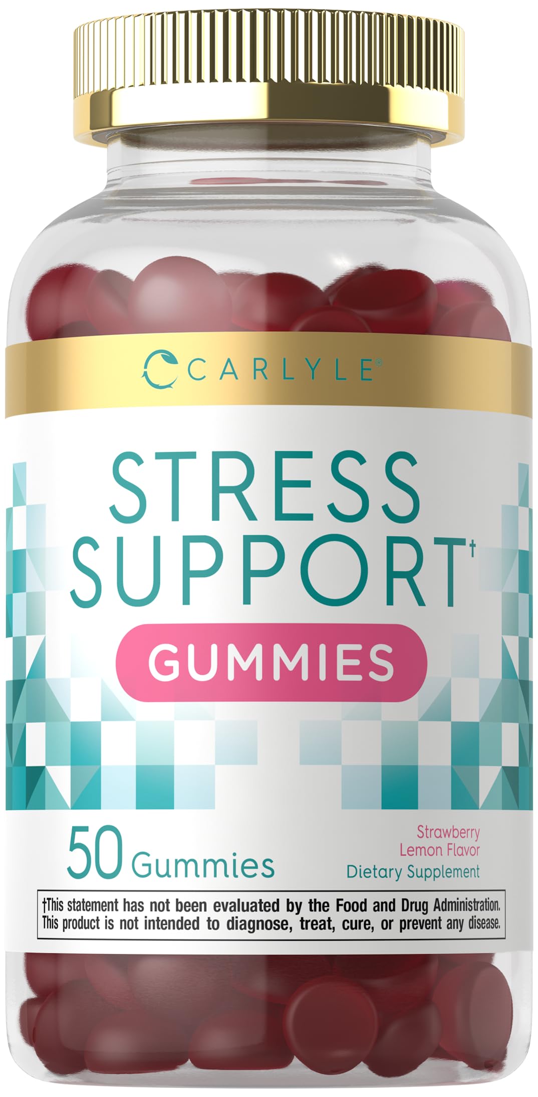 Gummies Carlyle: apoyo al estrés en botella para la rutina diaria.