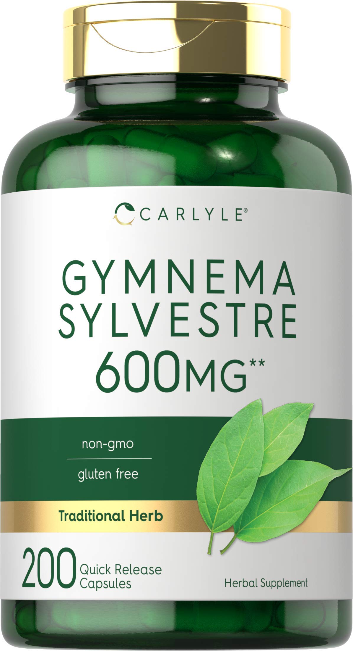 Carlyle Gymnema Sylvestre Cápsulas: botella para uso diario cómodo