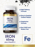 Icono de Vitamina C junto a Carlyle Hierro 65 mg para apoyo diario