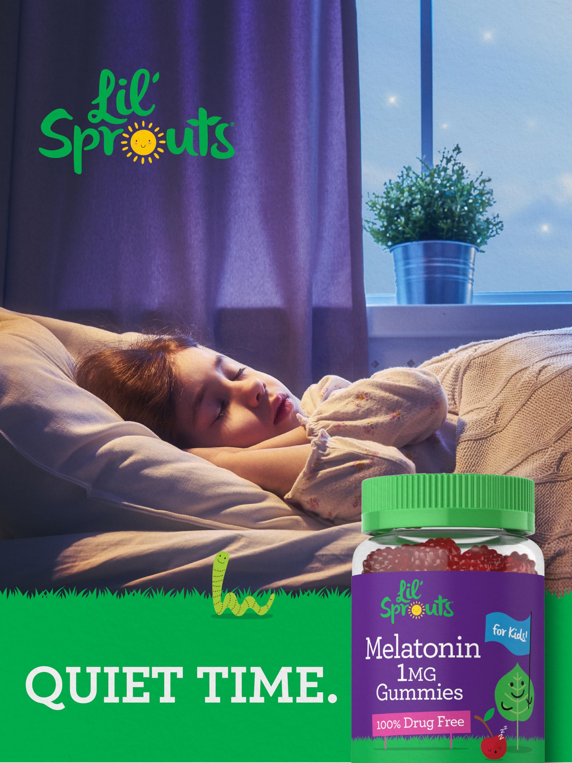 Carlyle gomitas melatonina veganas, para niños, dosis suave para la hora de dormir.
