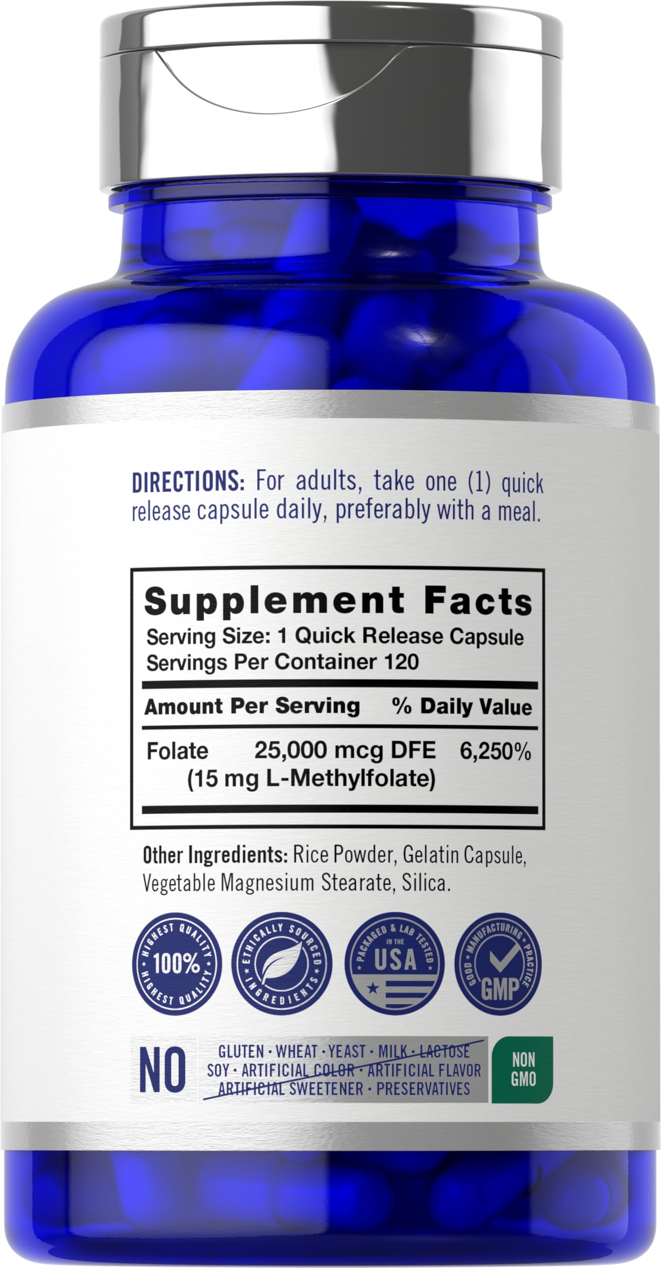 Carlyle L Metilfolato dosis de 15 mg para absorción optimizada.