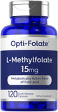Carlyle L Metilfolato frasco de cápsulas para uso diario y apoyo nutricional.
