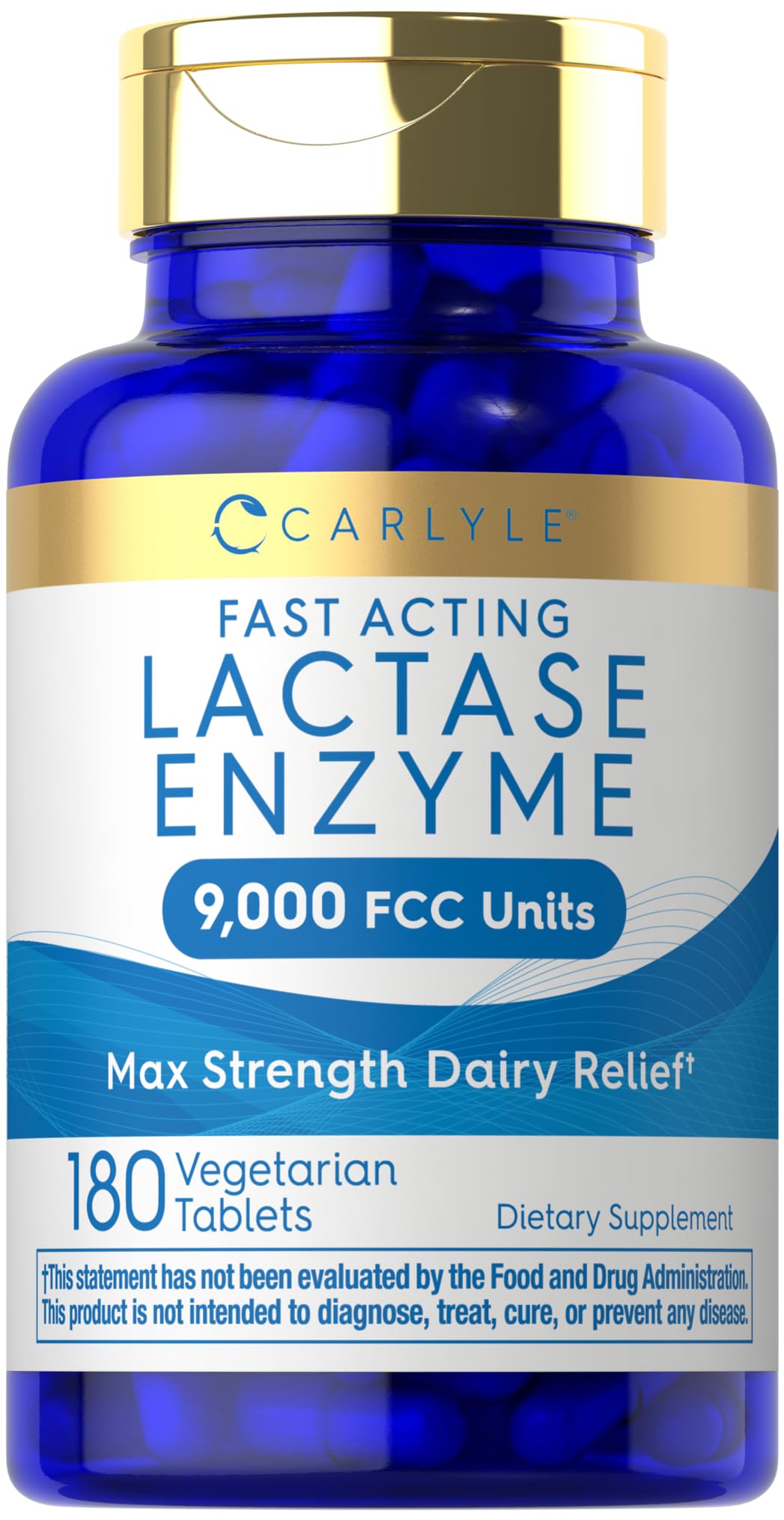 Carlyle Lactasa 9000 en empaque, apoyo para la digestión de lácteos.