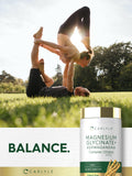 Carlyle glicinato de magnesio con ashwagandha, etiqueta muestra calidad y lista de ingredientes.