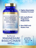 Carlyle Magnesio Bisglicinato 665 mg, fórmula pura verificada en laboratorio.